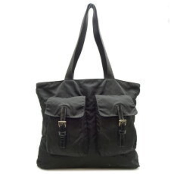 Prada Tote Bag Nylon Shoulder Bag Nero Black - Picture 1 of 9